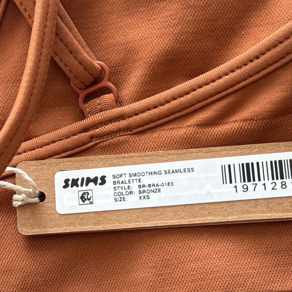 Skims Soft Smoothing Seamless Bralette Bronze Size XXS - Picture 7 of 7